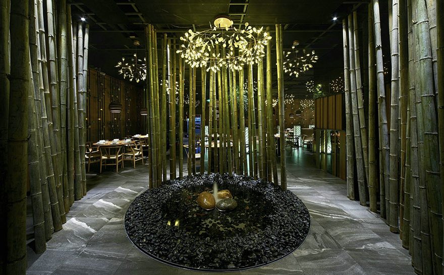 竹林昆明餐厅装修_景观