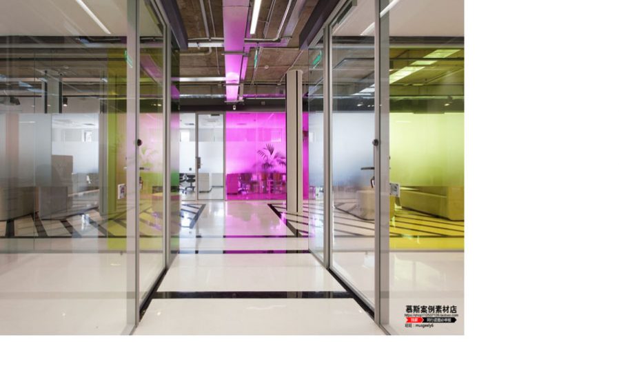 铝合金玻璃隔断紫色玻璃装饰 铝合金玻璃隔断紫色玻璃装饰