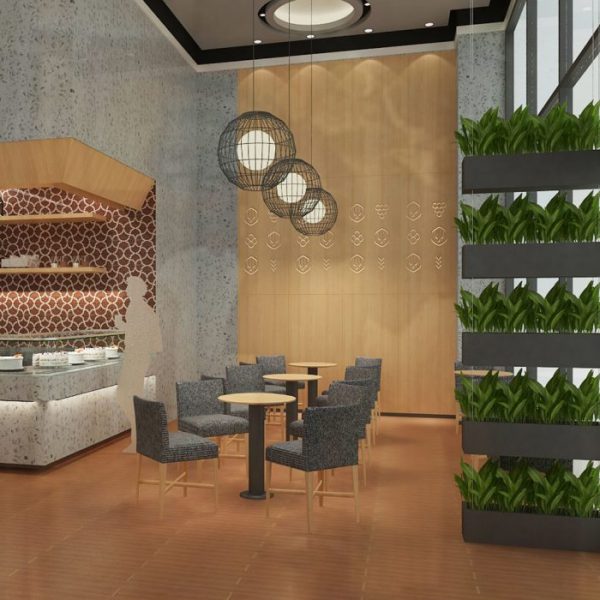 朴素面包店装修餐区1