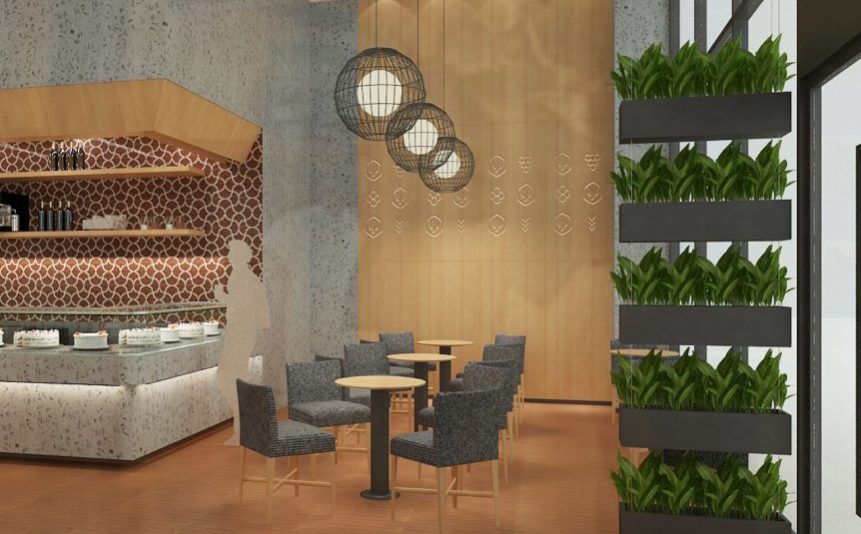 朴素面包店装修餐区1 朴素面包店装修餐区1