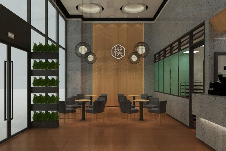 朴素面包店装修餐区