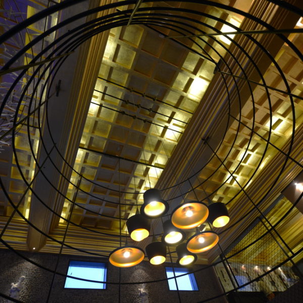 黄田火锅店装修天花1