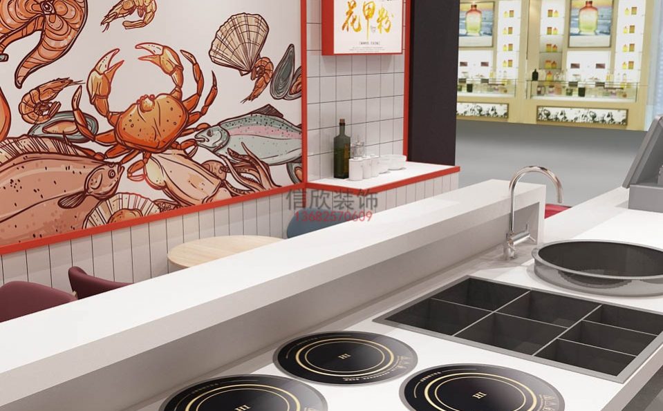 蓉煮餐饮店装修炉灶