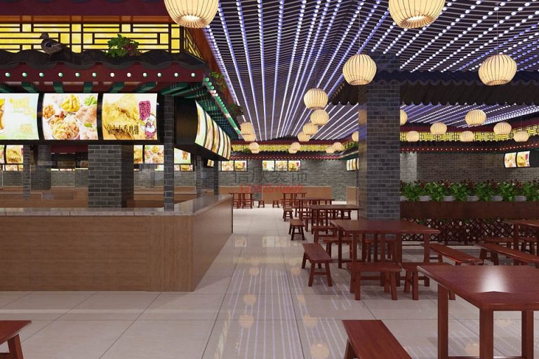 粉谷快餐店装修设计吧台