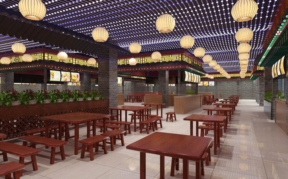 粉谷快餐店装修设计1
