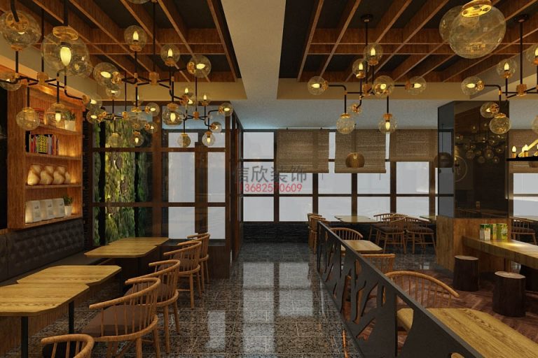 知味西餐厅装修设计过道