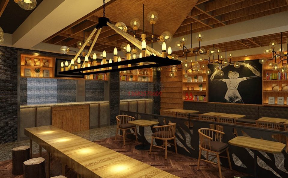 知味西餐厅装修设计大厅