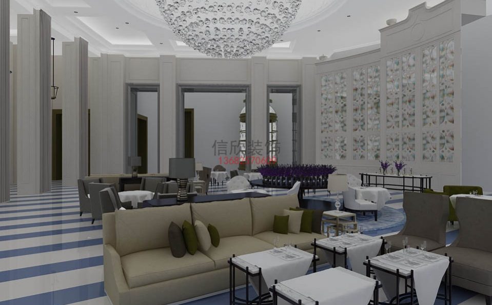 喜乐西餐装修设计卡座