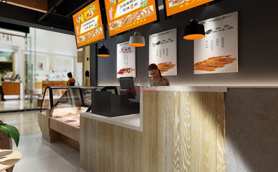 可味糕点装修设计吧台