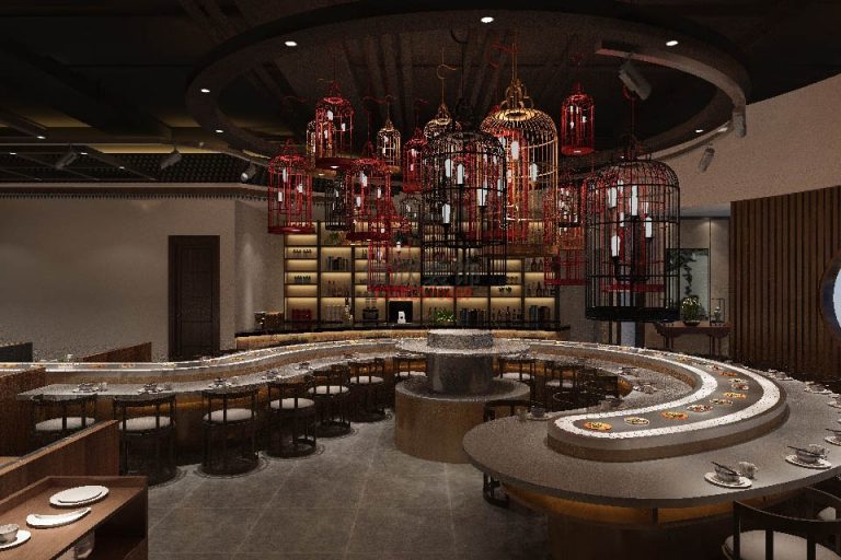 旺记餐饮装修设计卡自选区