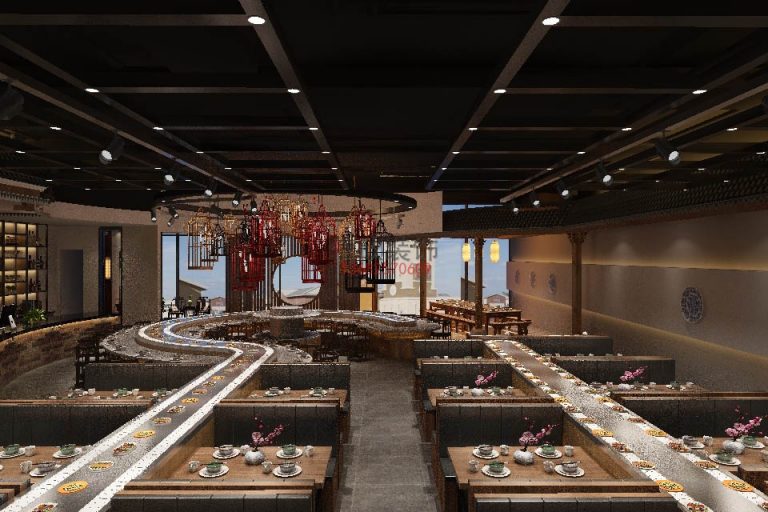 旺记餐饮装修设计卡大厅