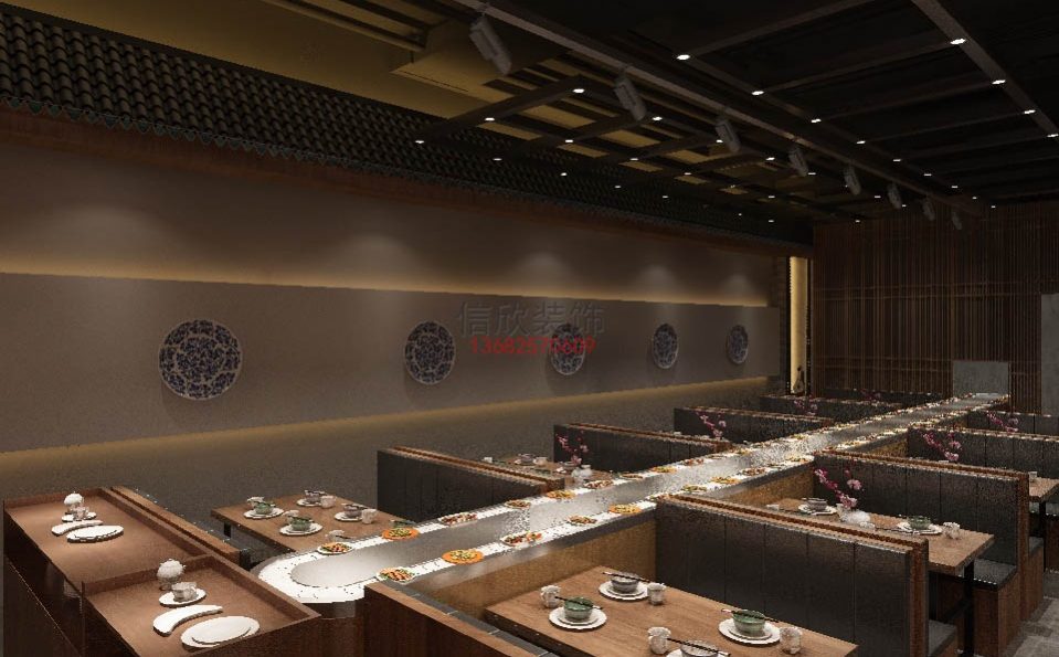 旺记餐饮装修设计卡座2