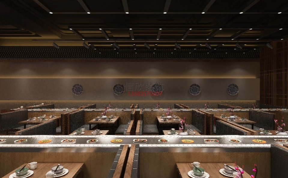 旺记餐饮装修设计卡座