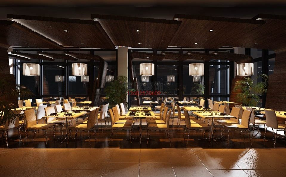 潮胜餐饮装修大厅3