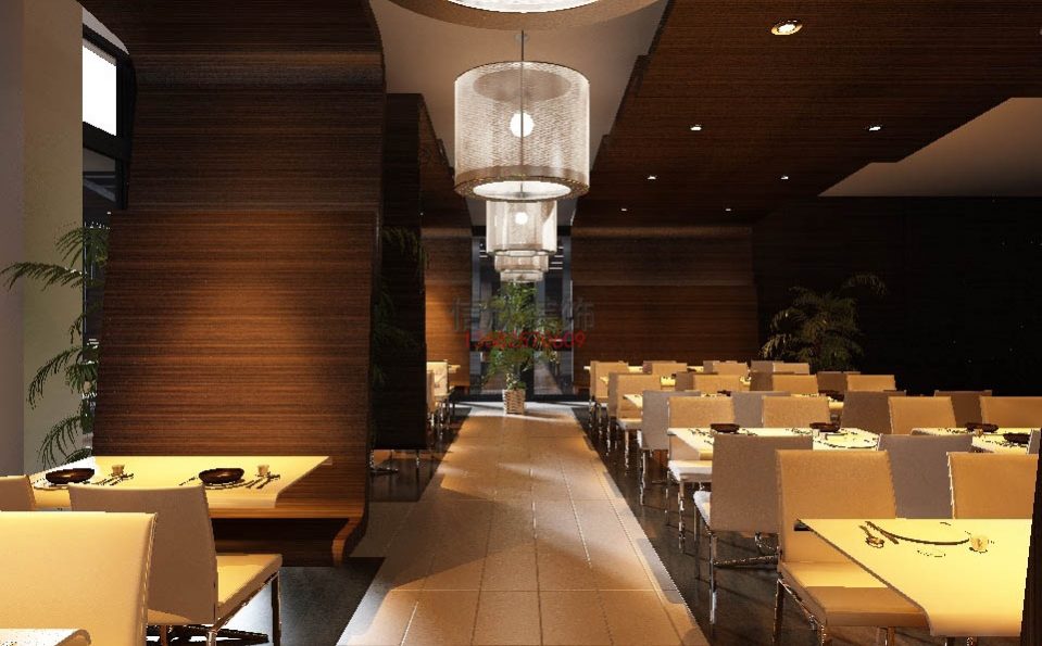 潮胜餐饮装修过道