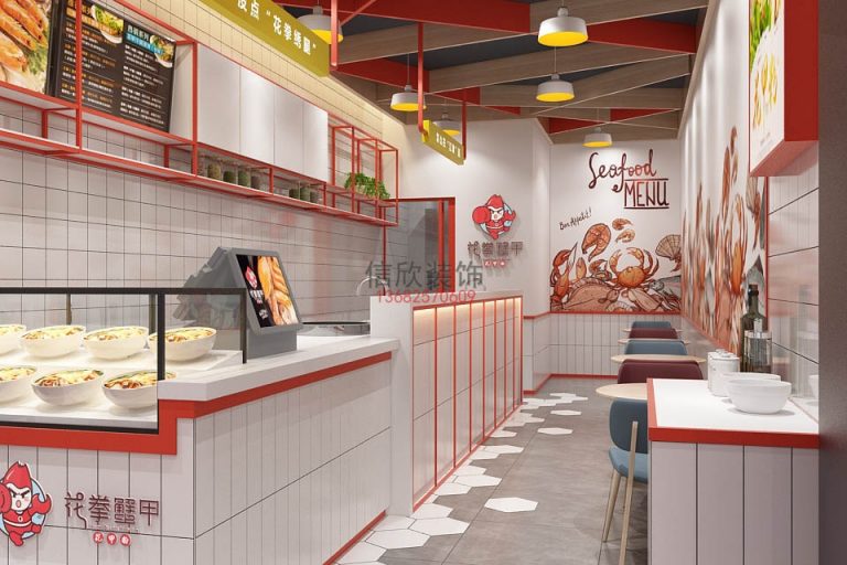 蓉煮餐饮店装修开放式厨房