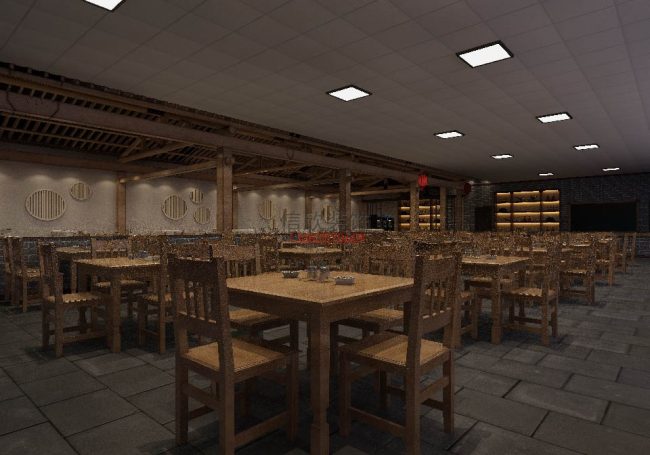 景德饭店装修设计大厅1