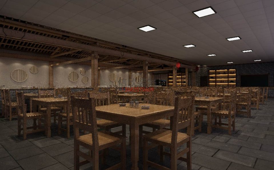 景德饭店装修设计大厅1