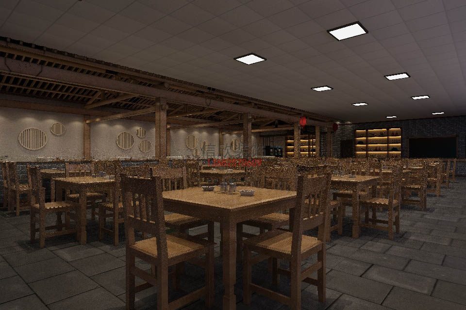 景德饭店装修设计大厅1