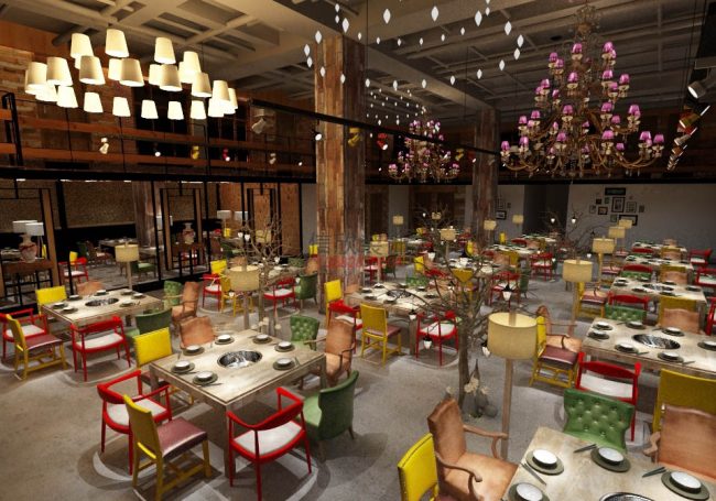 巴乡餐饮装修设计大厅