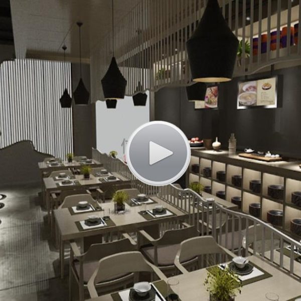 华美餐厅装修设计全景图 华美餐厅装修设计全景图