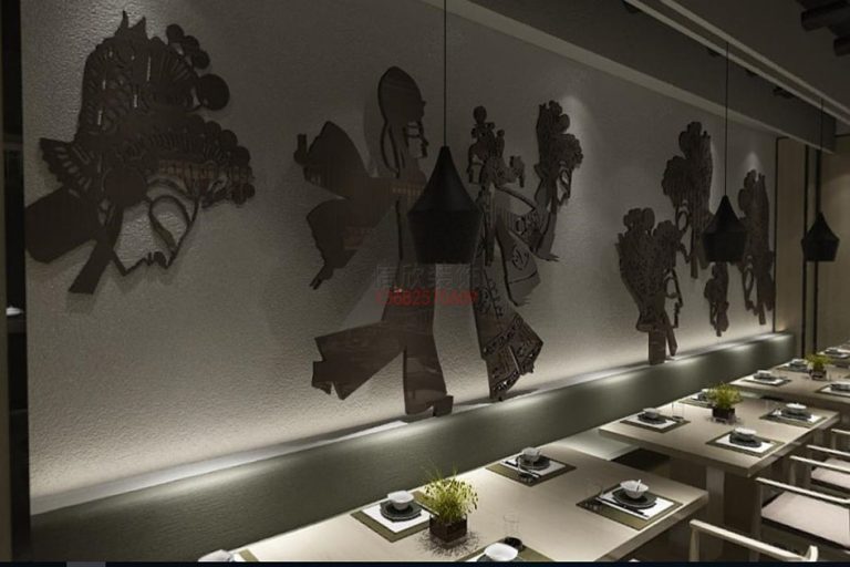 华美餐厅装修设计-皮影