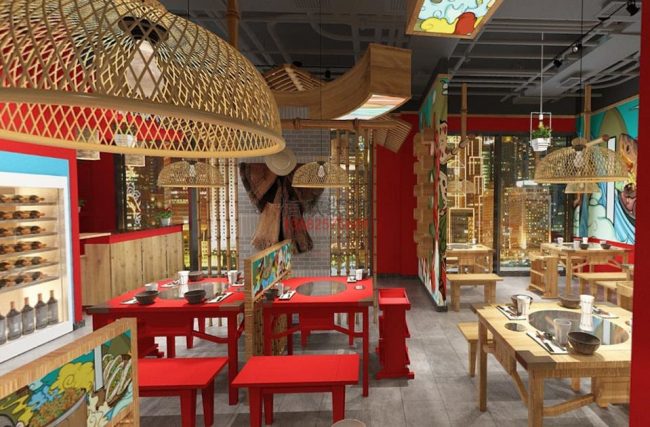 天城火锅店装修设计-大厅