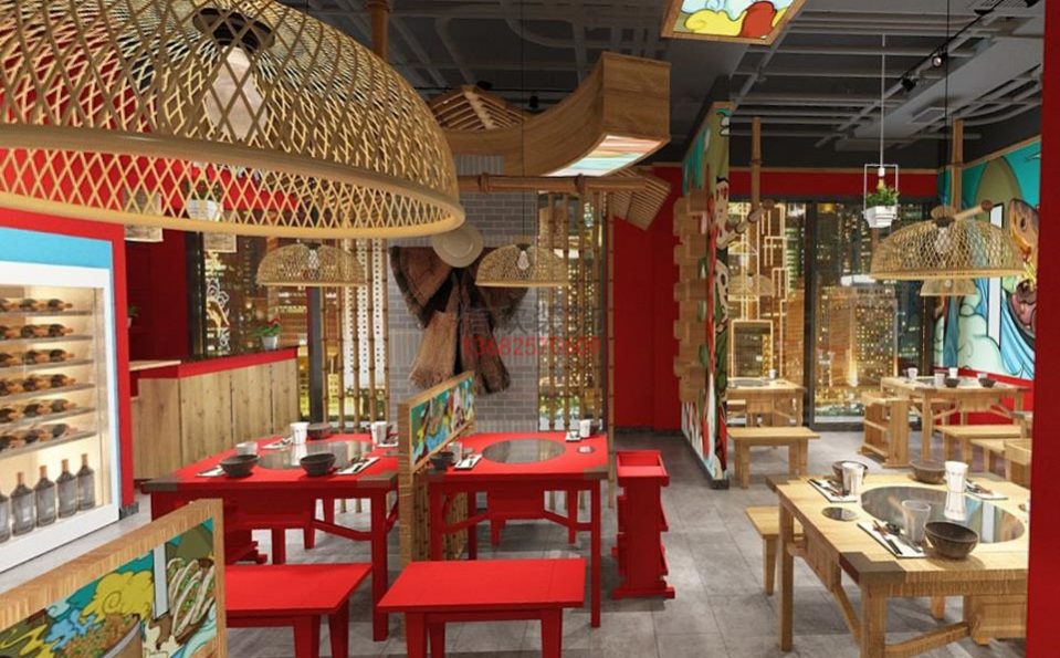 天城火锅店装修设计-大厅