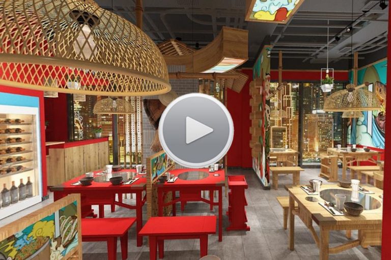 天城火锅店装修设计-大厅1