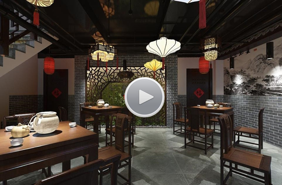 川香餐厅装修设计全景图