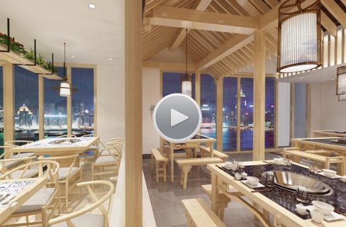 滋乐火锅店餐饮装修设计-餐厅一角