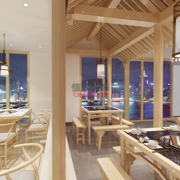 滋乐火锅店餐饮装修设计-餐厅一角 滋乐火锅店餐饮装修设计-餐厅一角