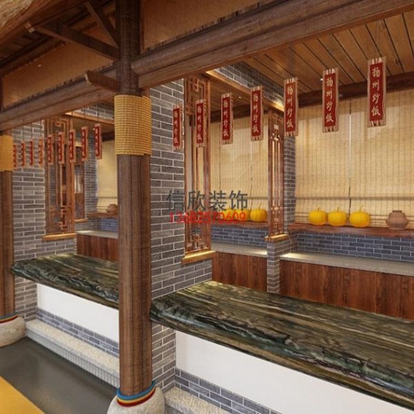 石锅鱼餐厅装修设计-回廊