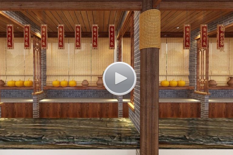 石锅鱼餐厅装修设计全景图