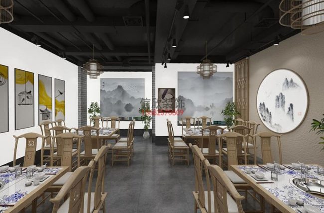 重庆火锅店餐饮装修设计-大厅