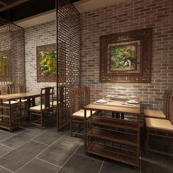 鲜牛火锅餐饮店装修设计-四位卡座