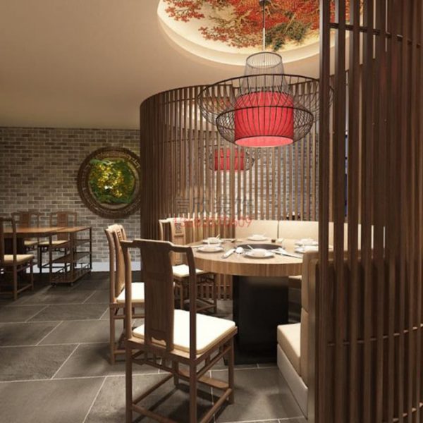 鲜牛火锅餐饮店装修设计-圆形雅座