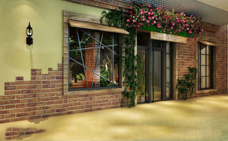 昆明盘龙区田园风格民宿装修设计门头效果图 昆明盘龙区田园风格民宿装修设计门头效果图