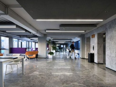 昆明西山区简约风格办公室装修设计效果图办公区设计图