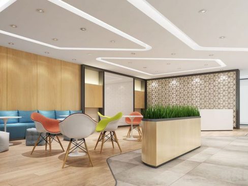 昆明五华区现代简约风办公室装修设计效果图洽谈区设计图