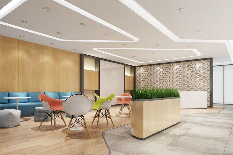 昆明五华区现代简约风办公室装修设计效果图洽谈区设计图