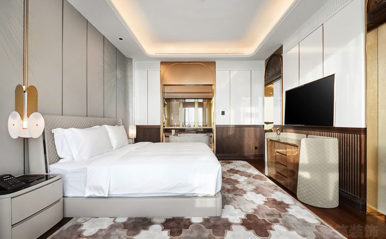 昆明官渡区后现代风格酒店装修设计案例客房空间效果图
