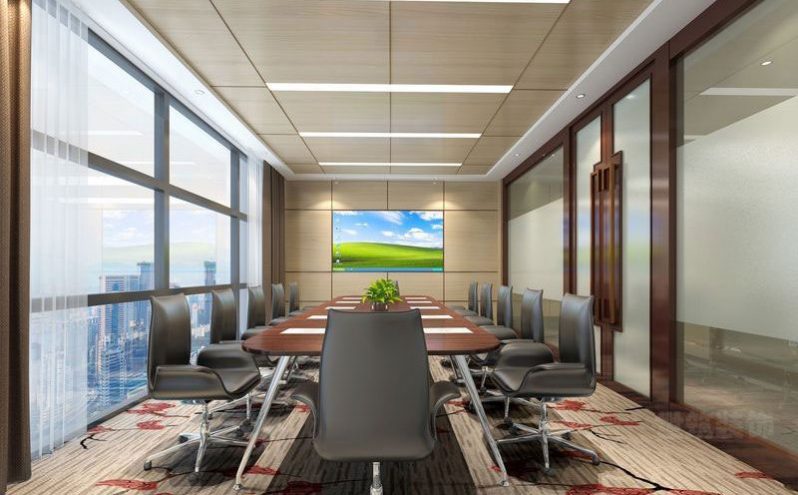 昆明五华区现代工业风办公室装修会议室效果图