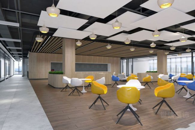 办公室洽谈区吊顶设计