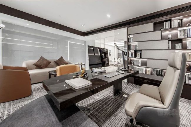 办公室时尚的书柜设计