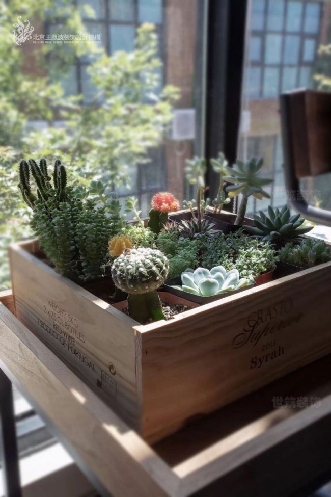 北欧风格家居阳台绿植景观实景图