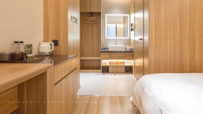 北欧风格商务酒店客房场景装修图