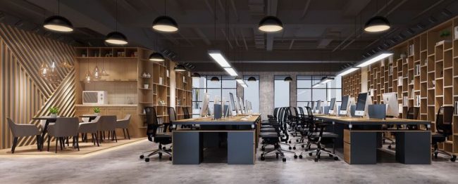 北欧工业办公室事务区范围装修图