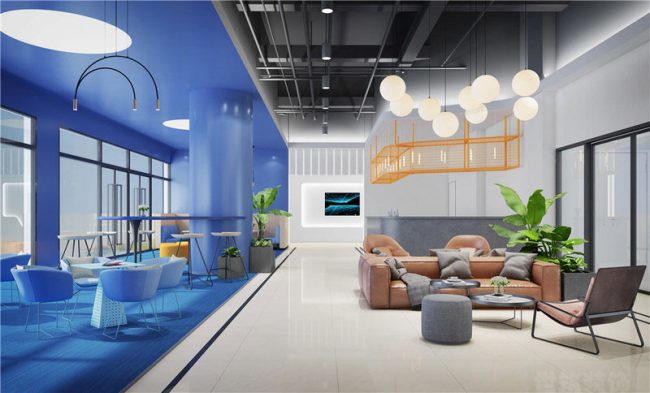 北欧工业风前厅等候休息区装修图