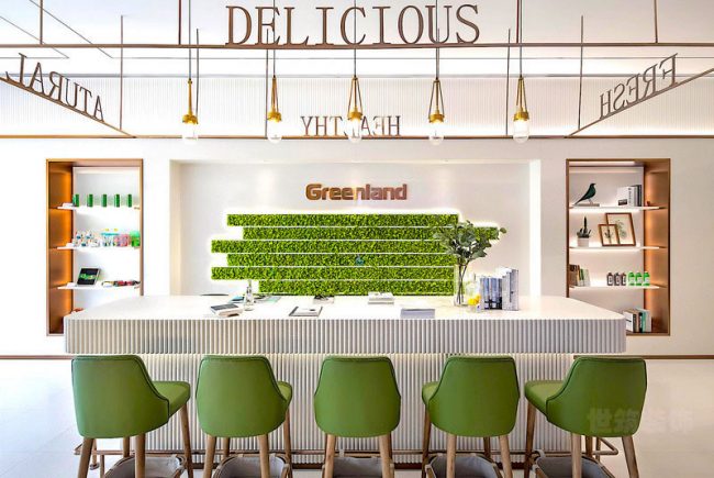 北欧轻奢风茶饮场所吧台设计图